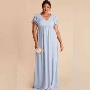 BIRDY GREY Hannah Empire Dress, Bridesmaid Dress, Chiffon, Ice Blue